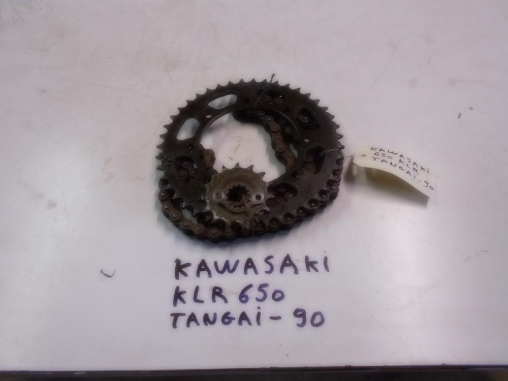 Kit de chaine KAWASAKI 650 KLR TANGAI - 90: Pi�ce d'occasion pour moto